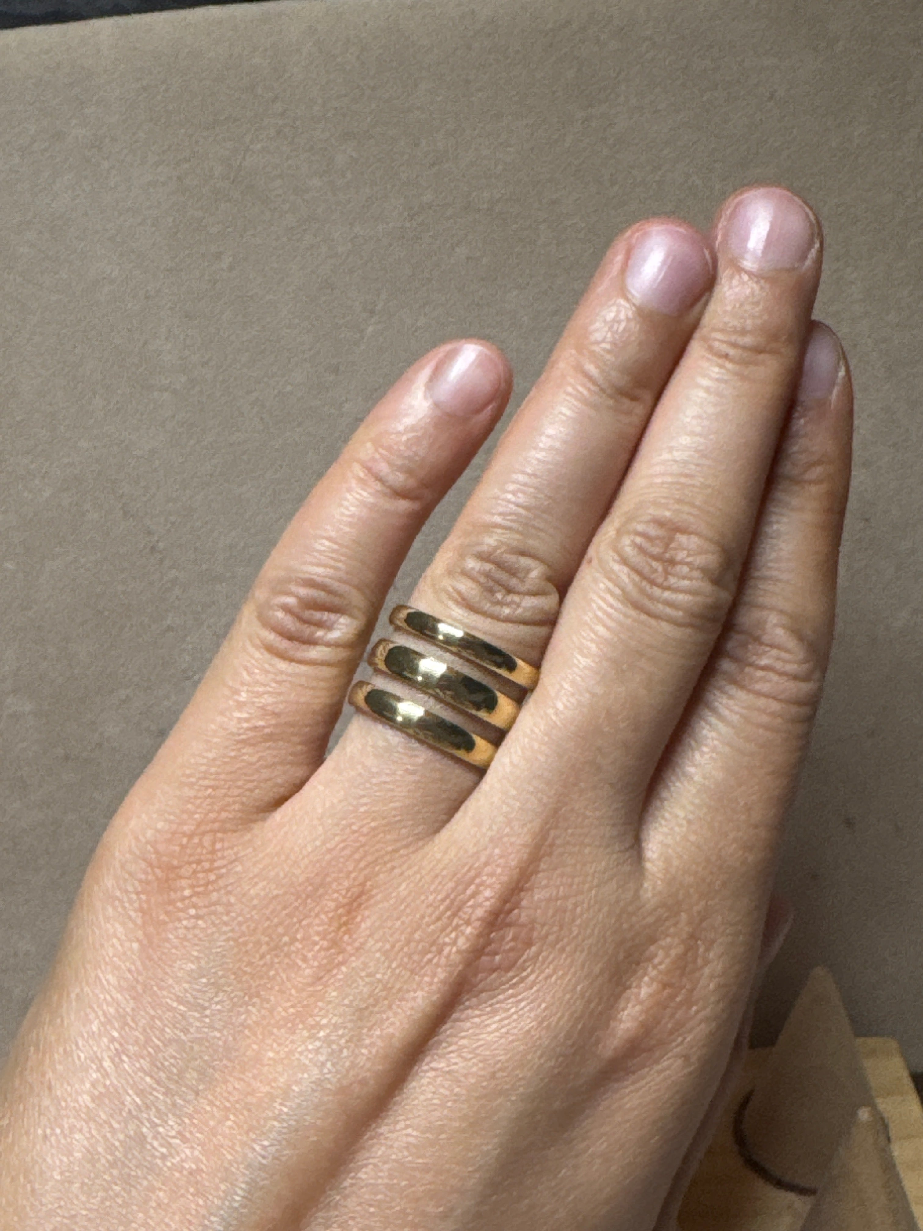 Bague trois rangs