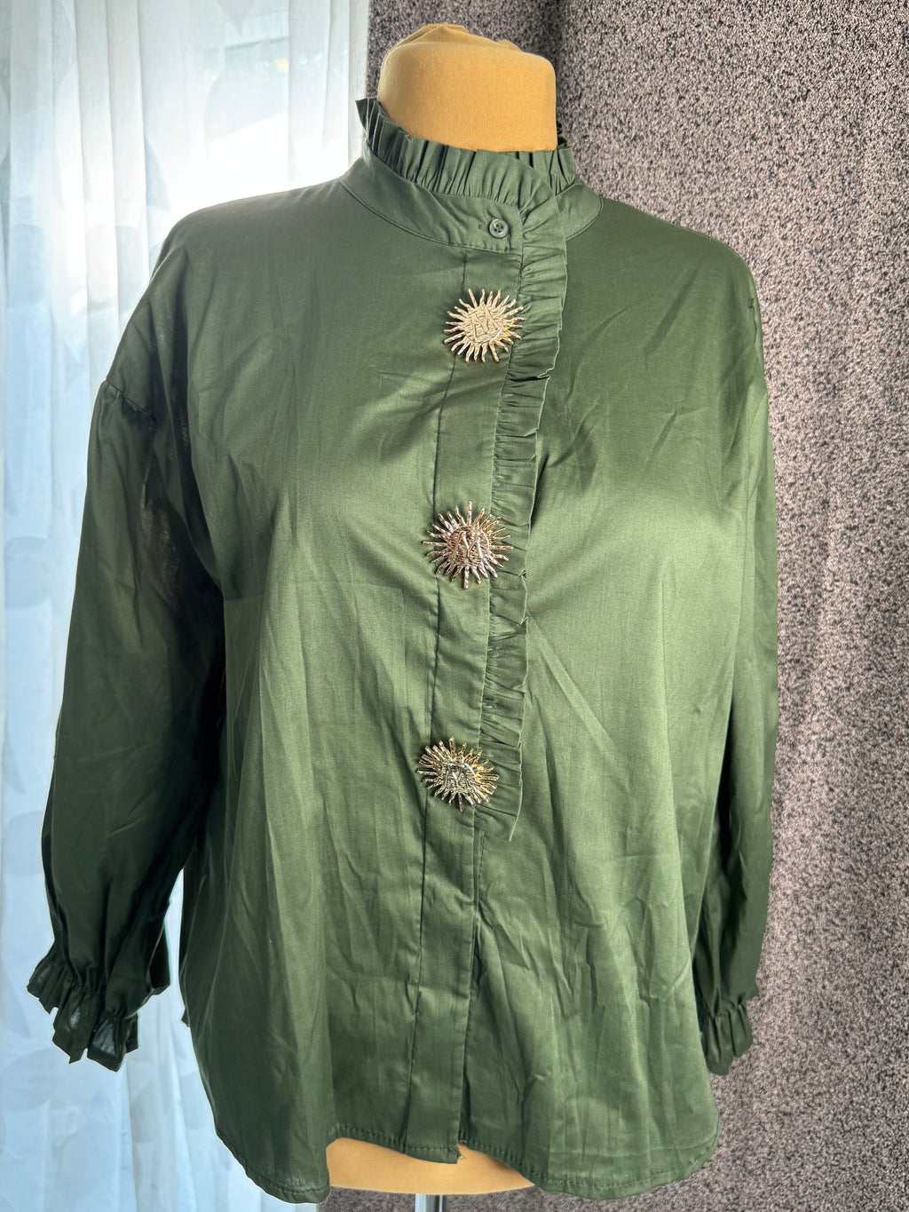 Chemise col haut soleil