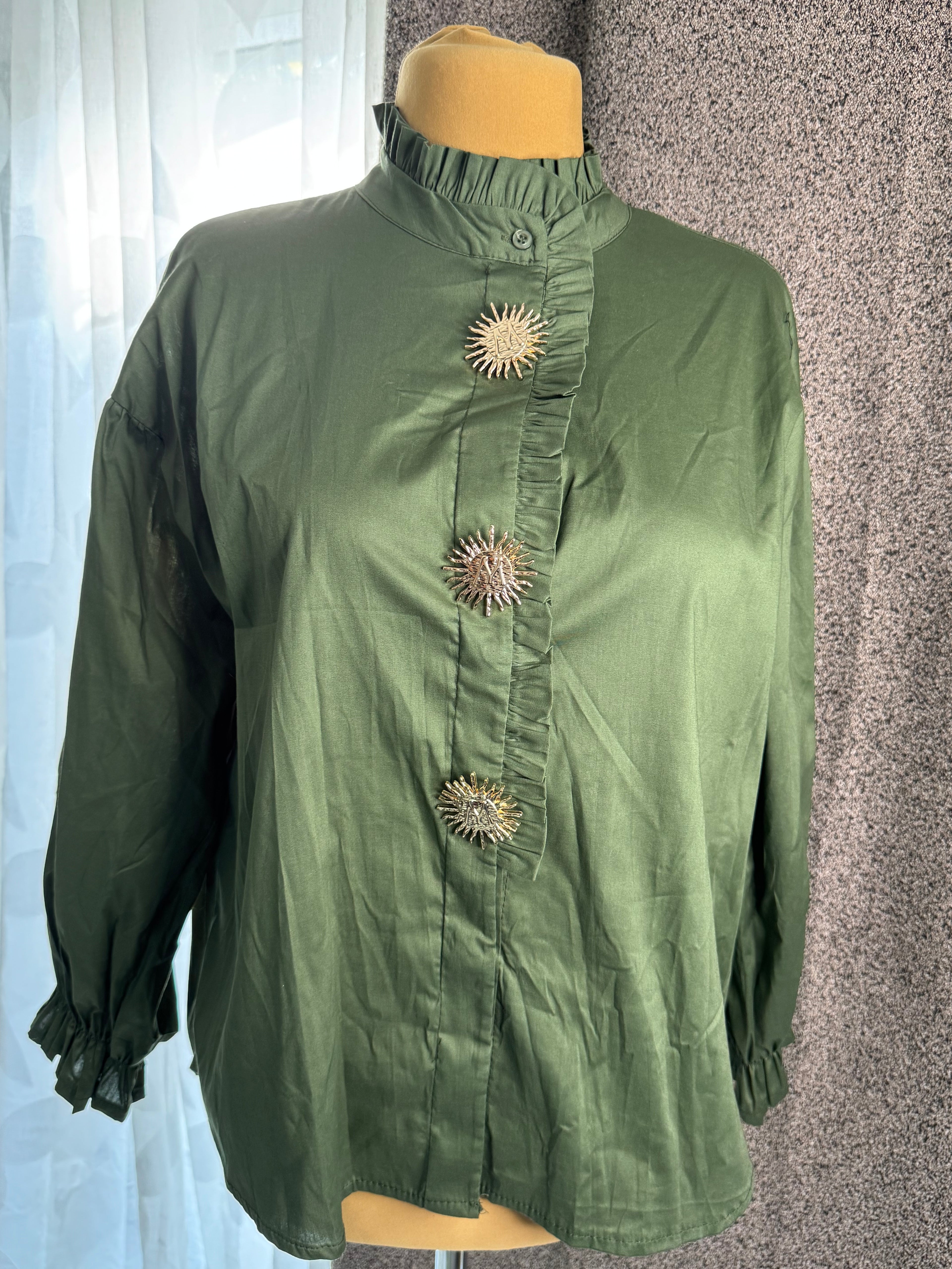 Chemise col haut soleil