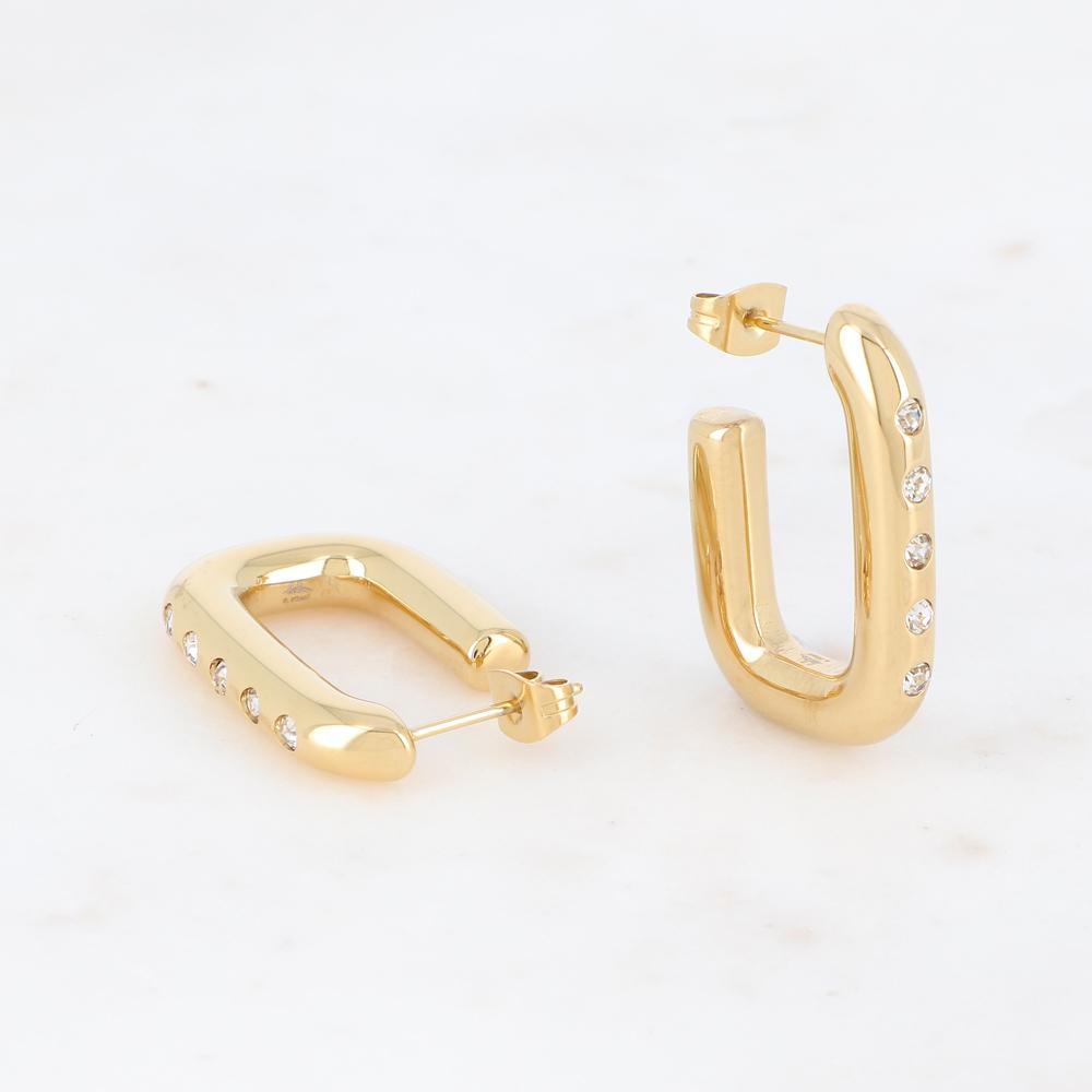 Créoles Inna  bohm- rectangles avec zirconiums