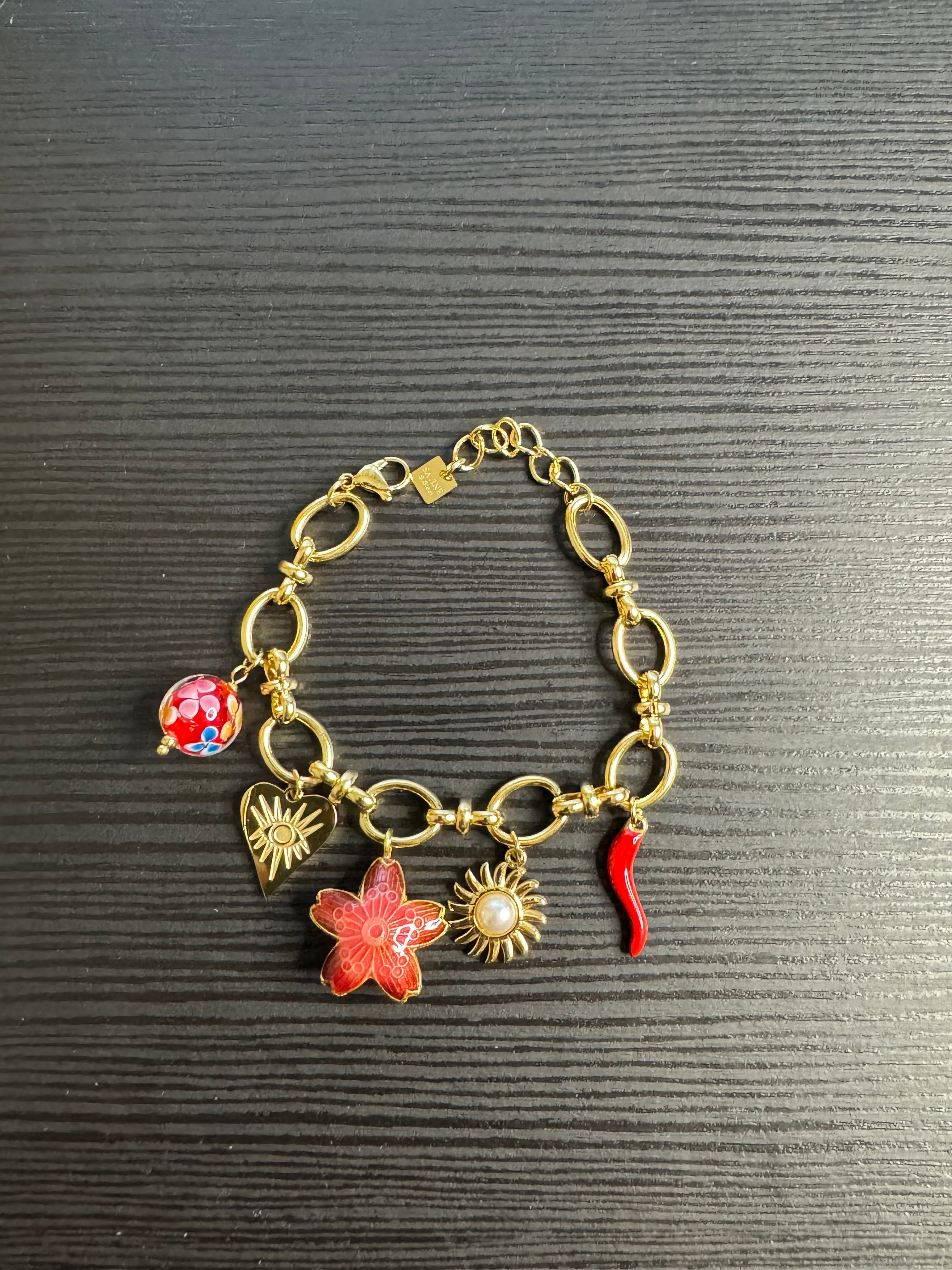 Bracelet satine piment