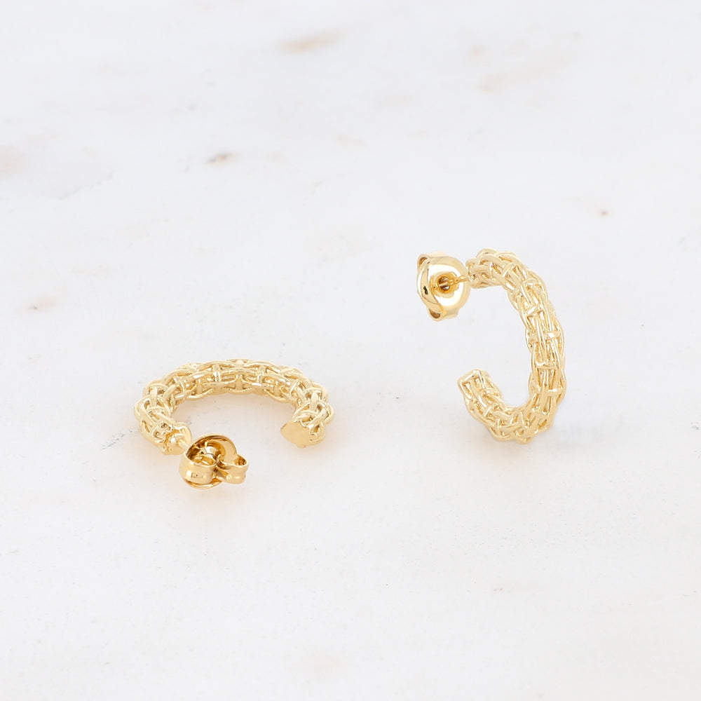 Créoles BOHM effet tricoté 2 cm