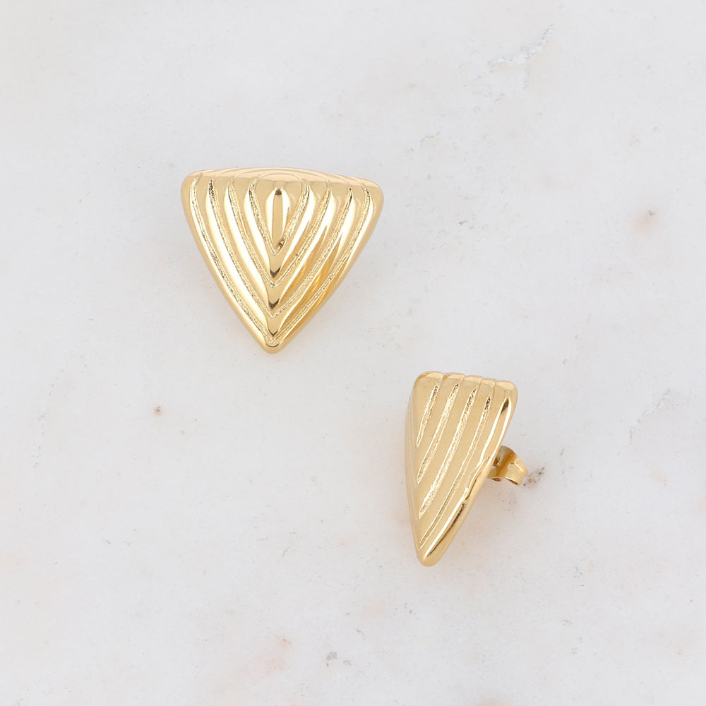 Boucles bohm puces triangle gravé