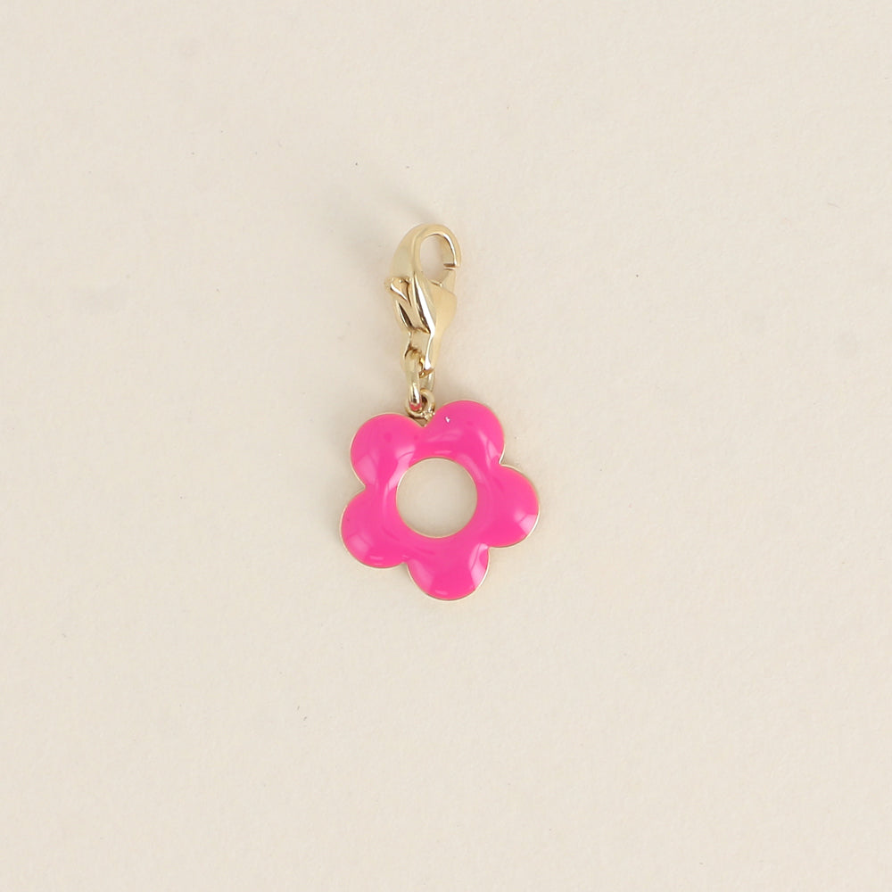 Charm - fleur émaillée