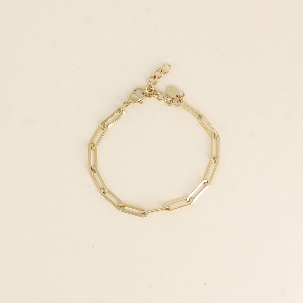 Bracelet  BOHM- maille avec anneaux ovales