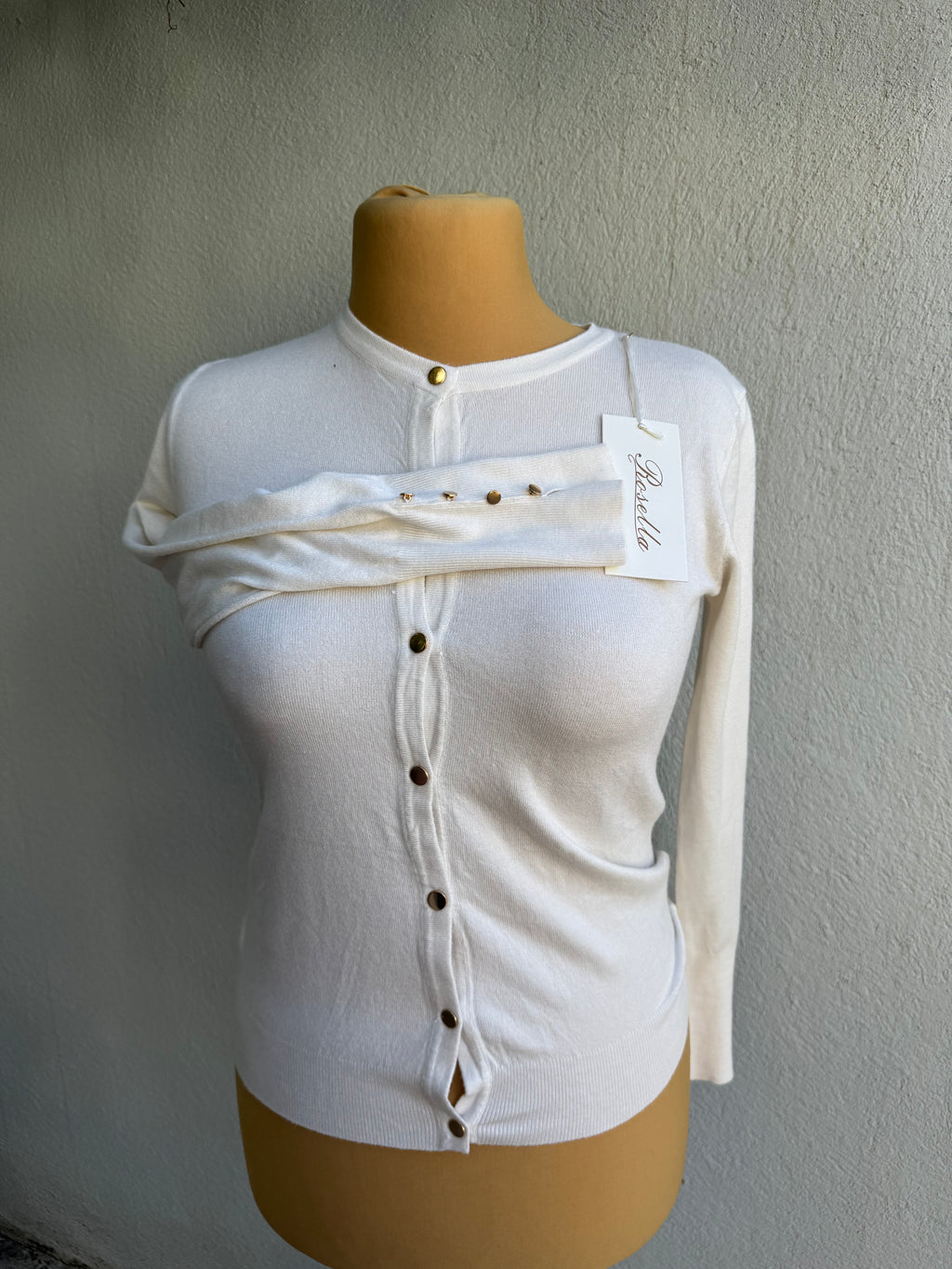 Gilet col rond avec clou