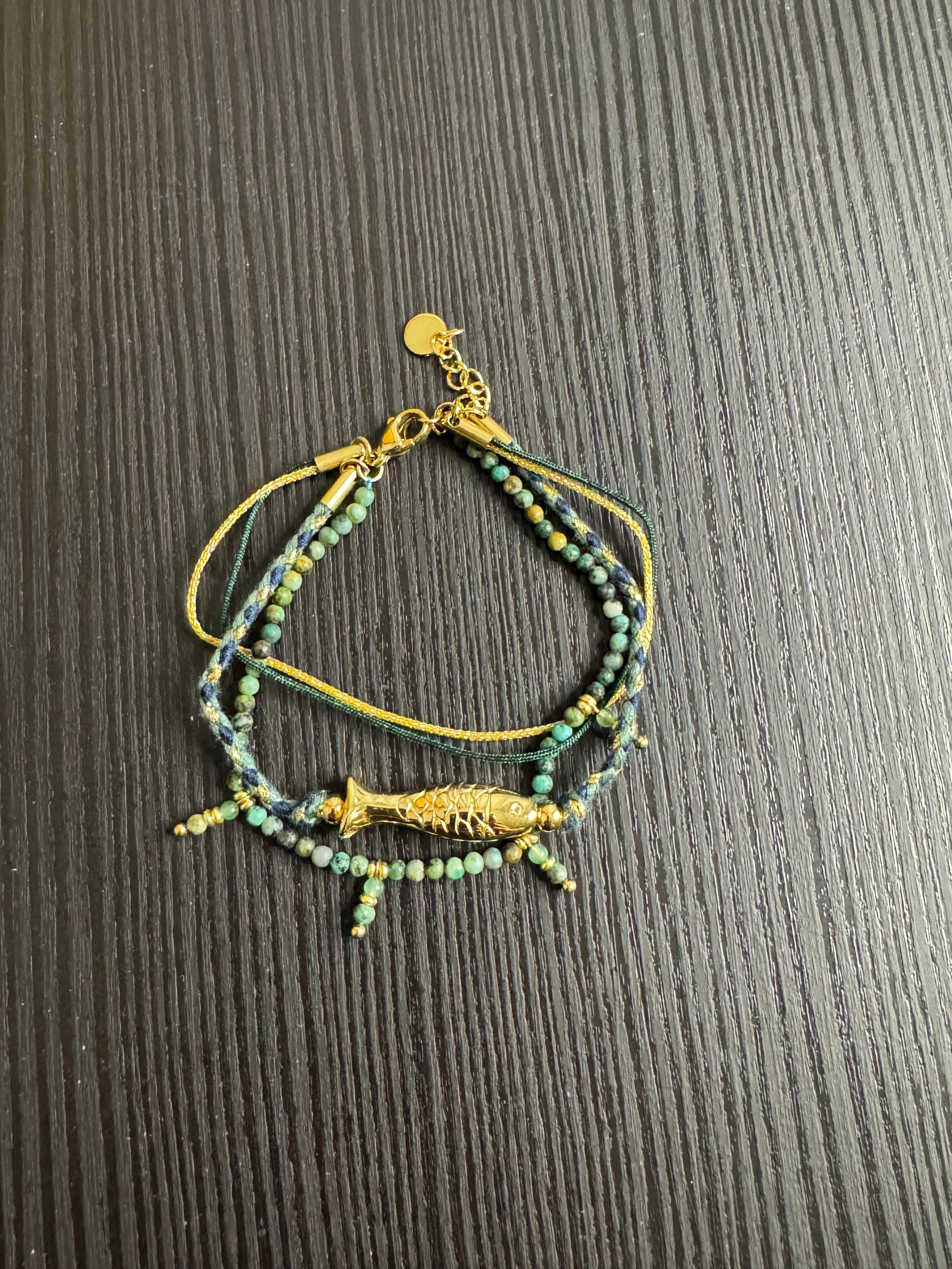 Bracelet poisson satiné