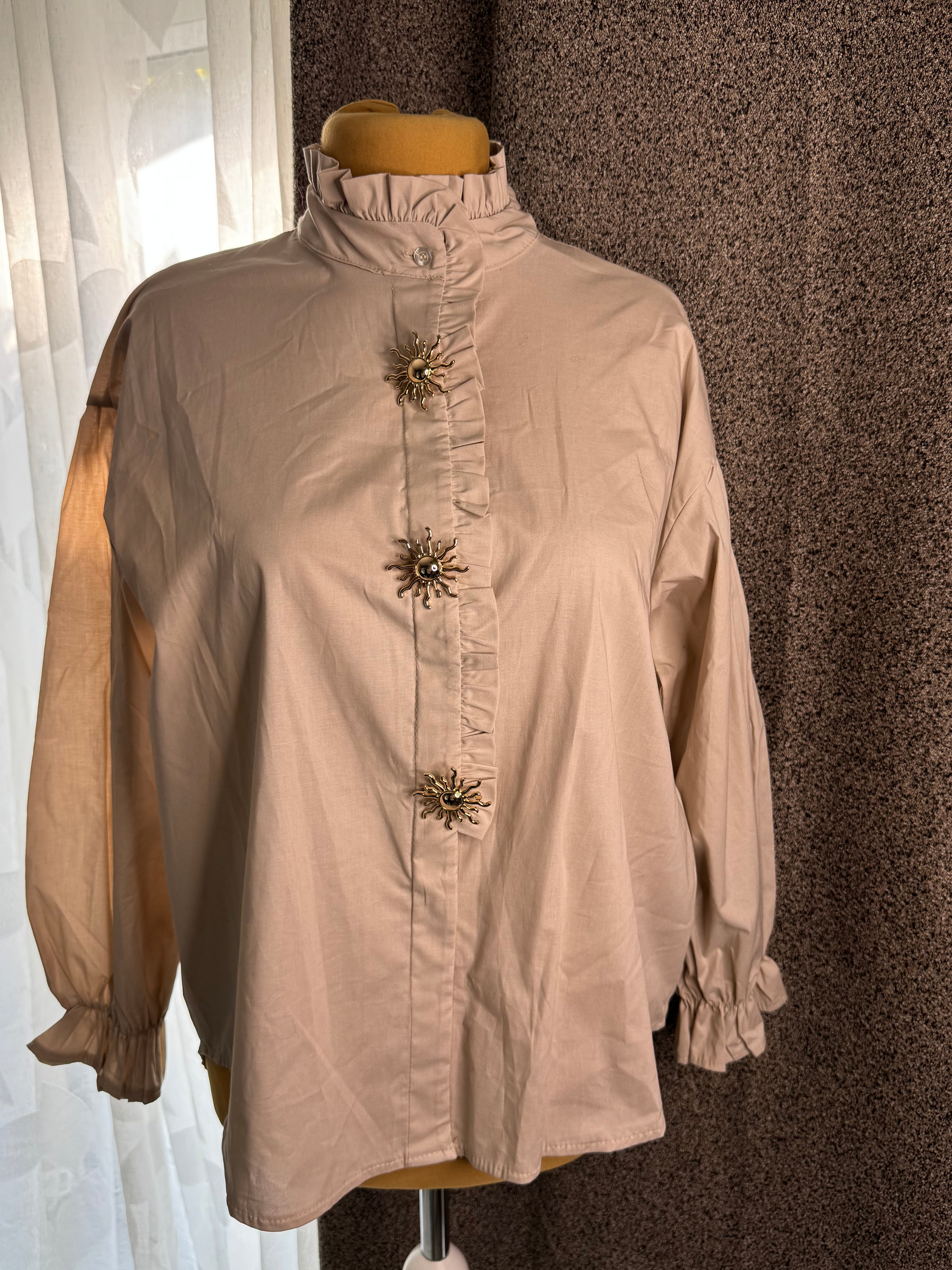 Chemise col haut soleil