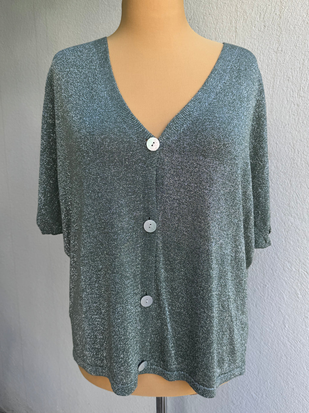 Gilet pailleté vert