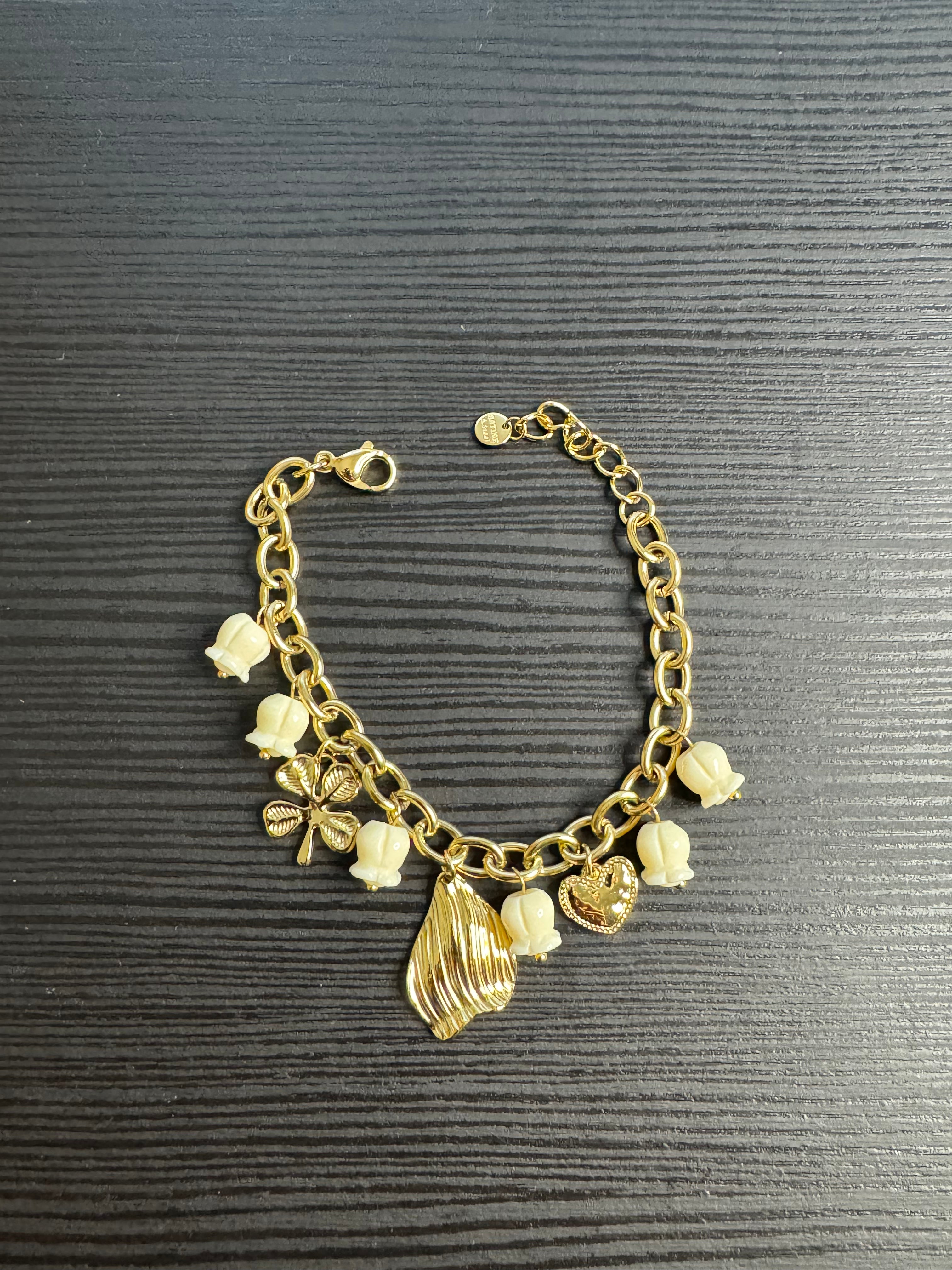 Bracelet satine breloque