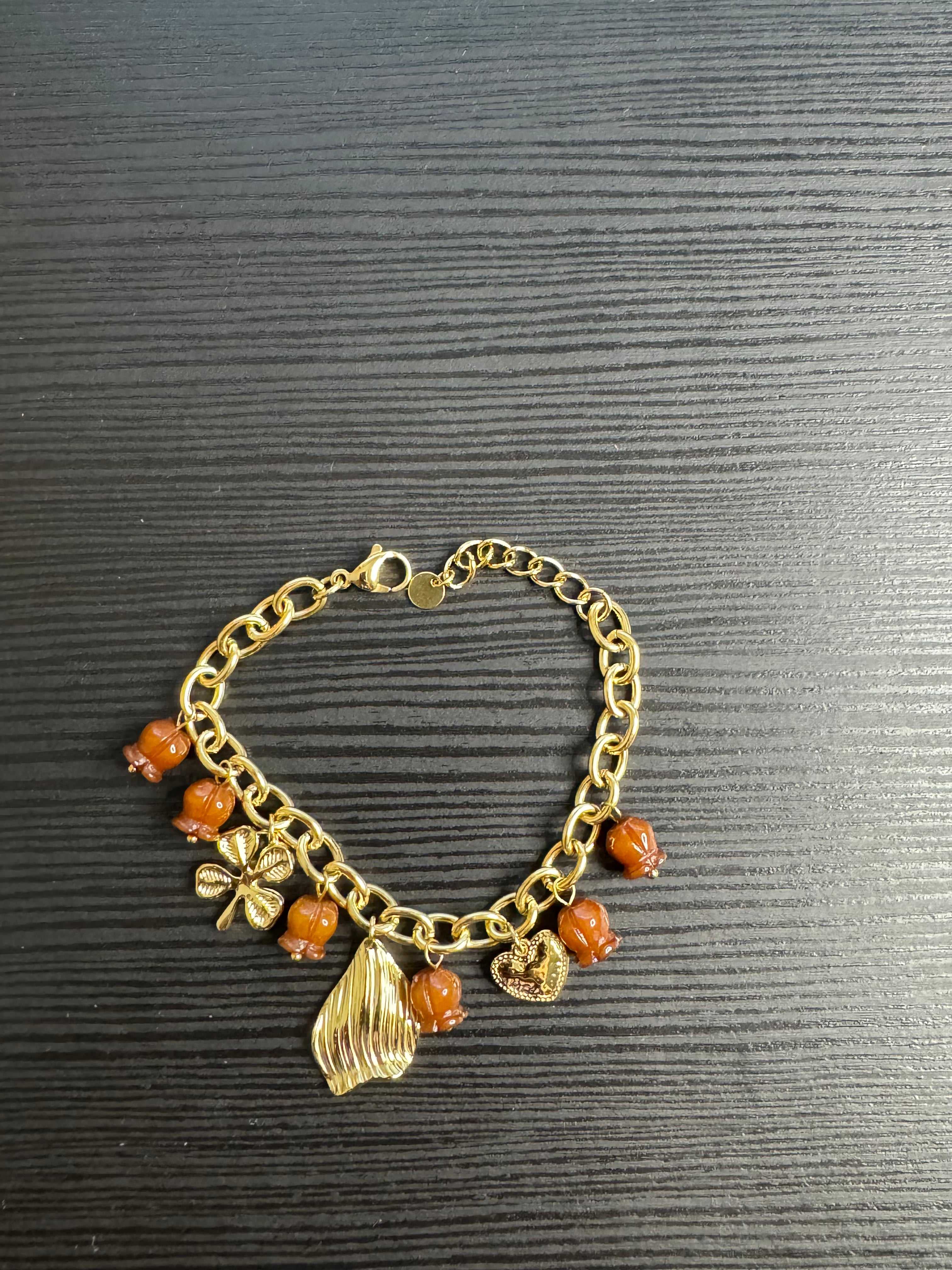 Bracelet satine breloque