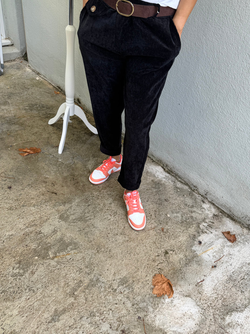 pantalon velours + ceinture