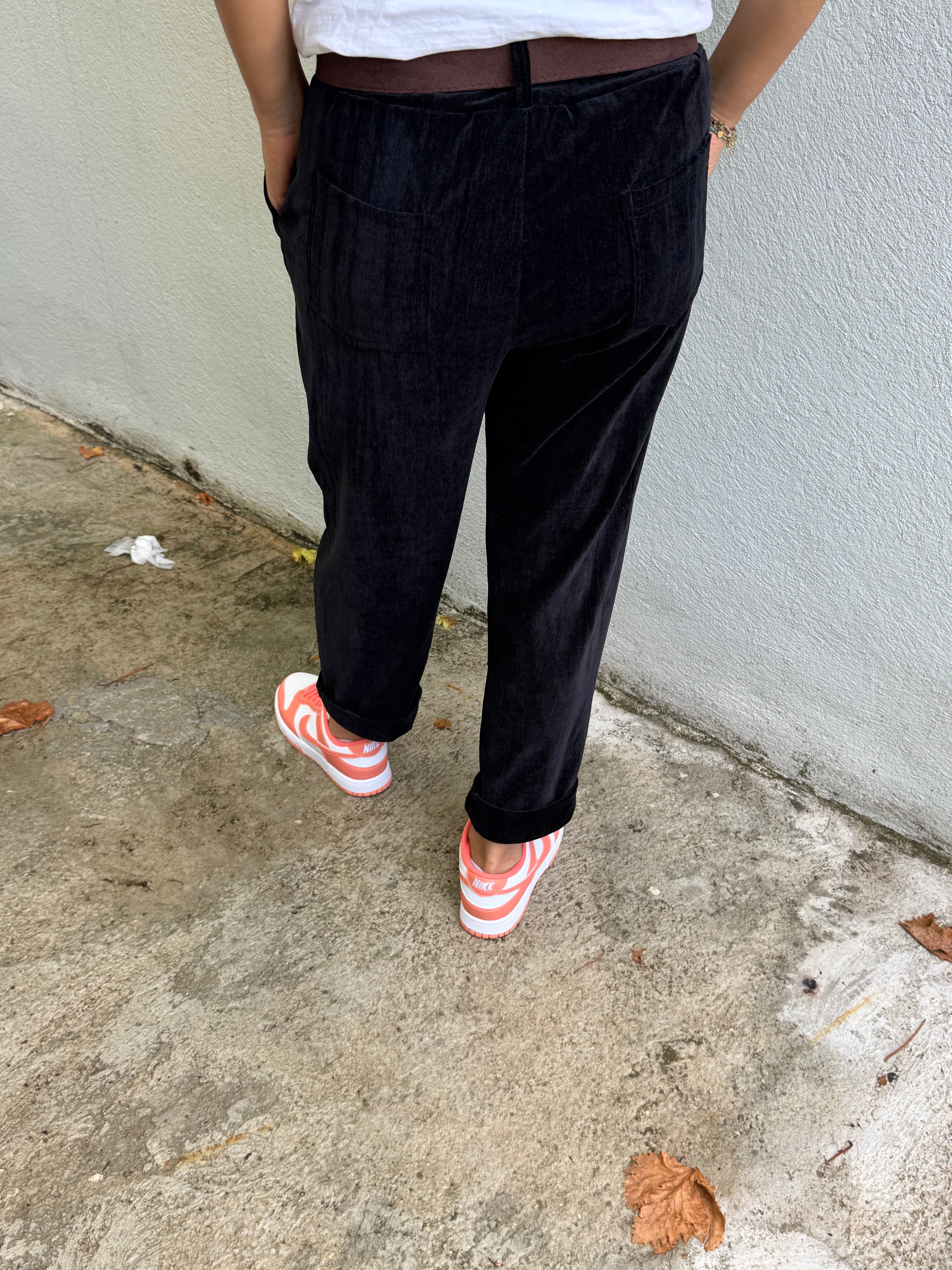 pantalon velours + ceinture