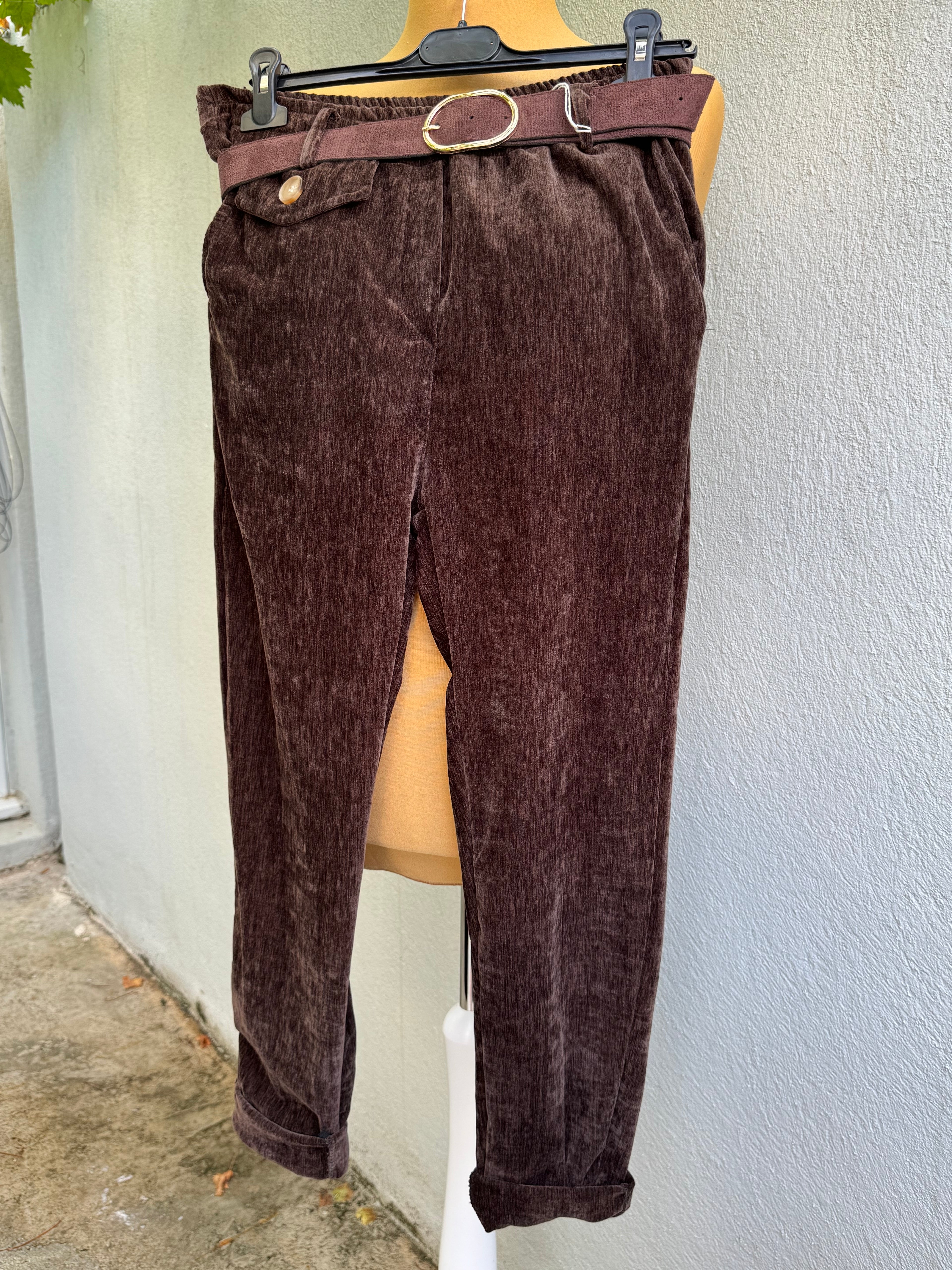 pantalon velours + ceinture