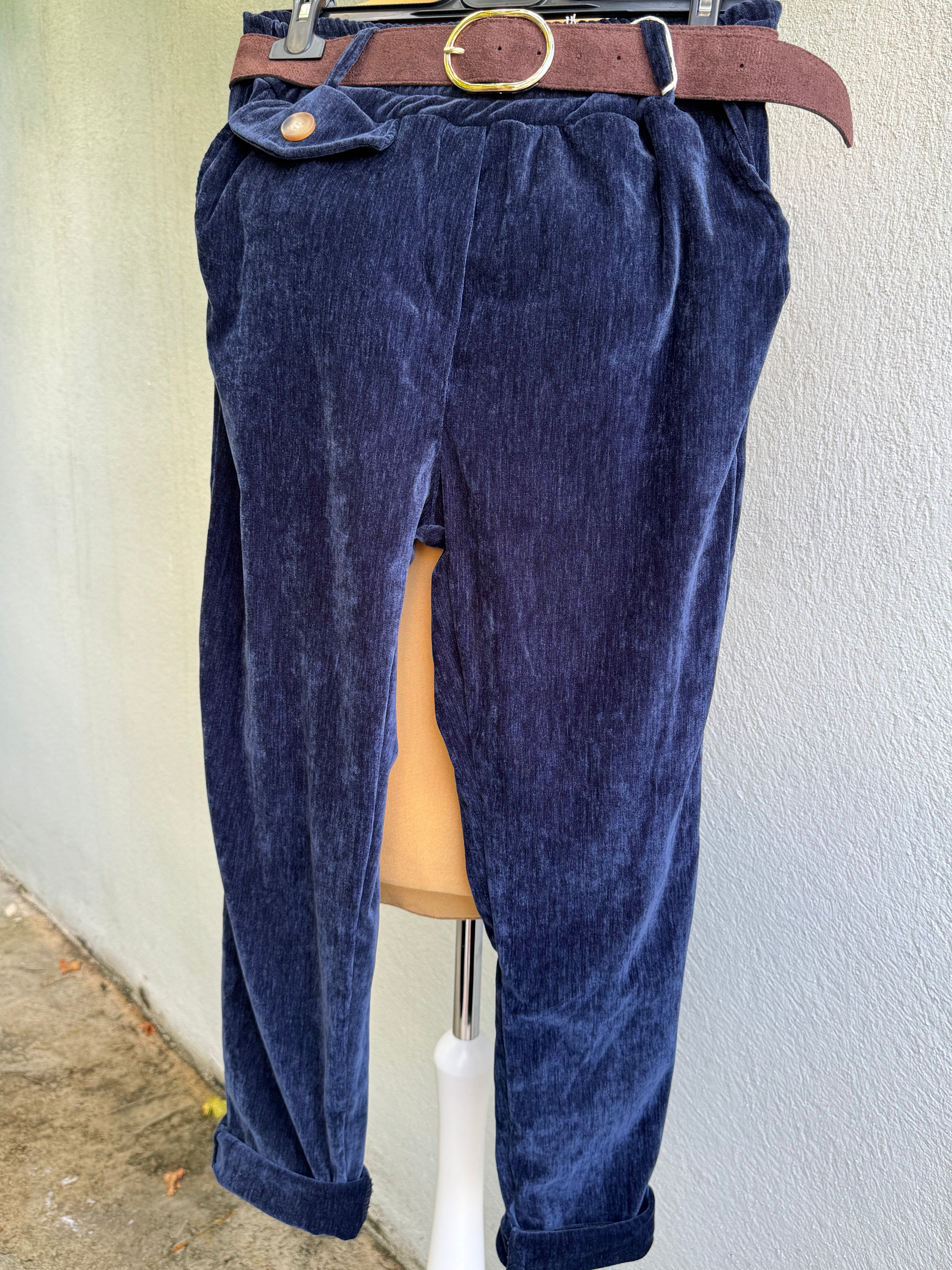 pantalon velours + ceinture