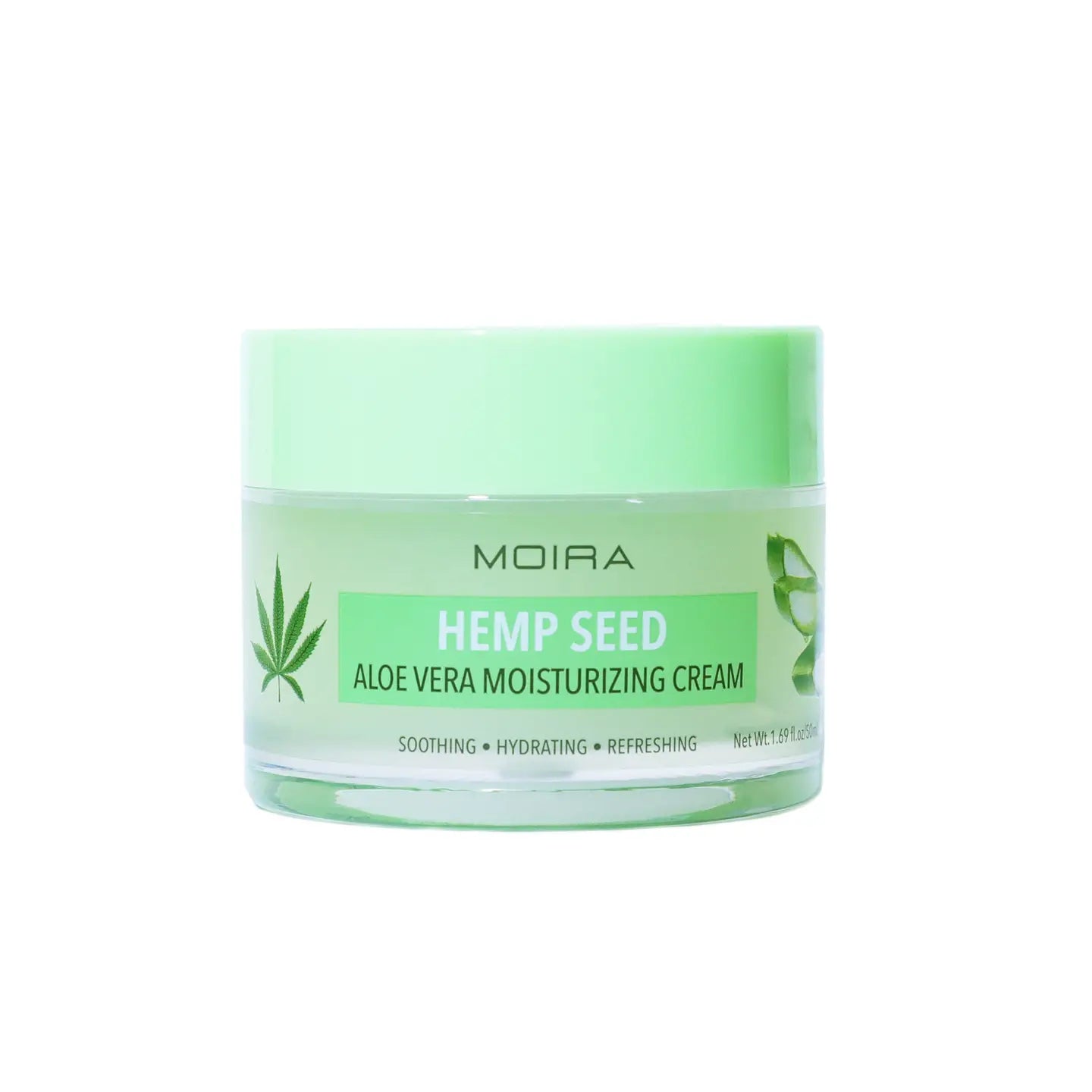 Crème hydratante à l'aloe vera aux graines de chanvre