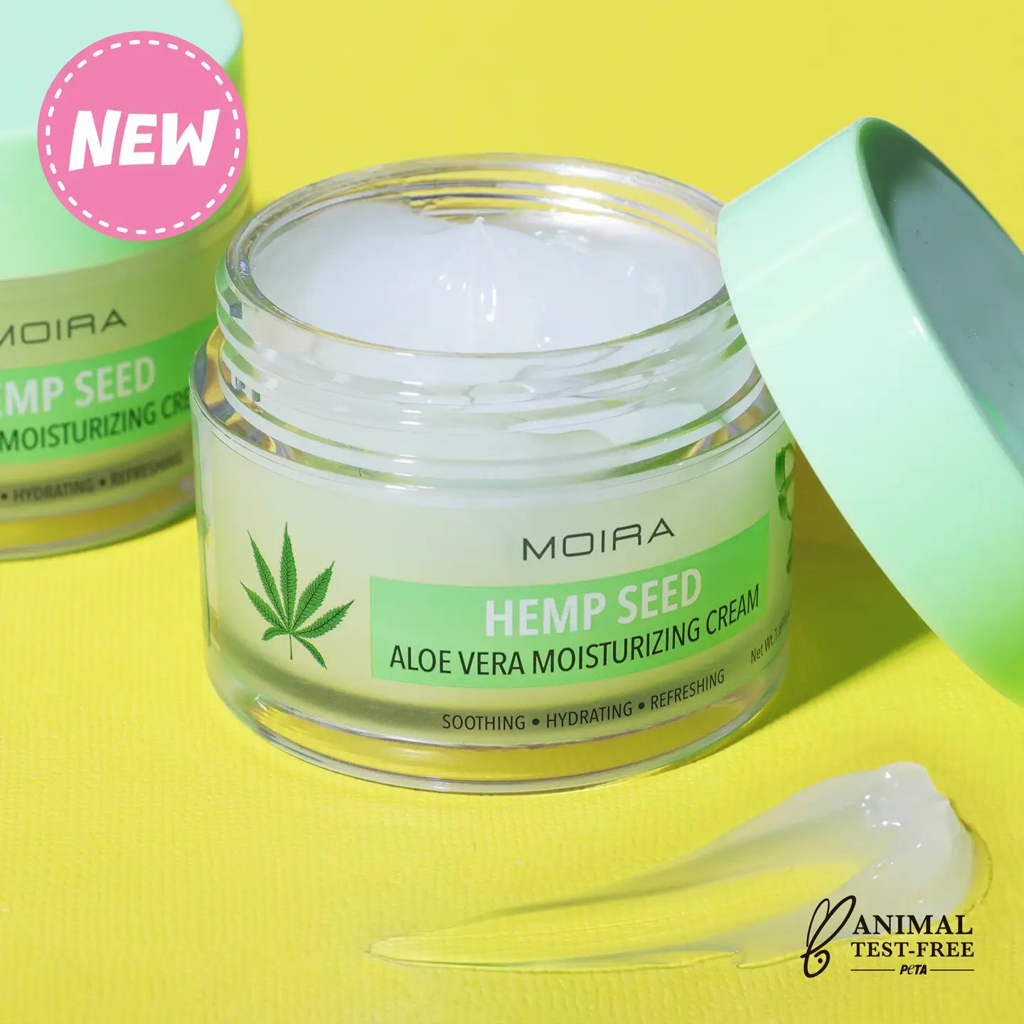 Crème hydratante à l'aloe vera aux graines de chanvre