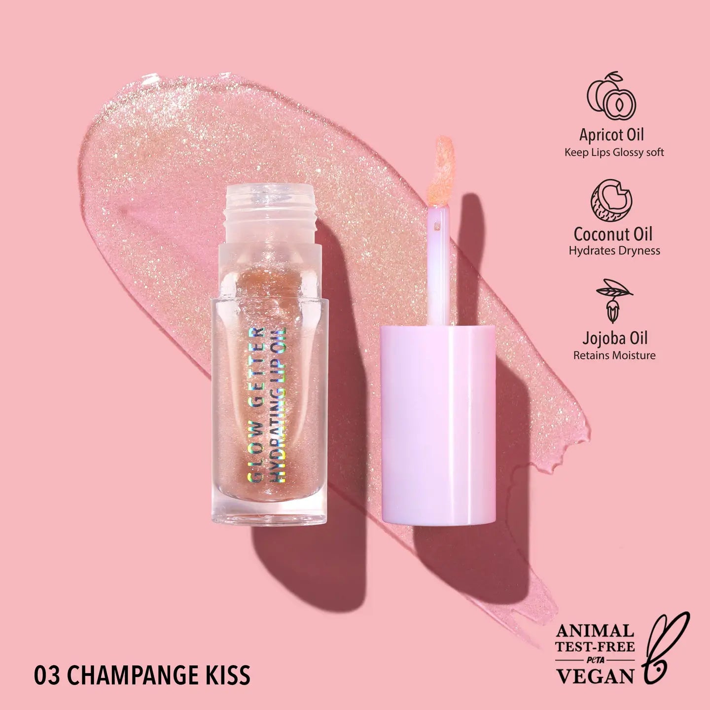 Huile hydratante pour les lèvres Glow Getter (003 Champagne Kiss)